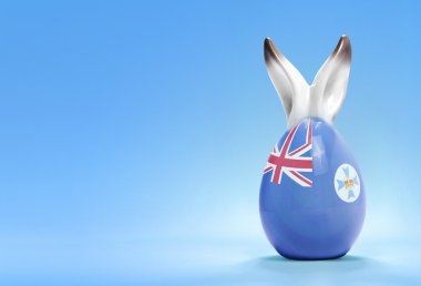 Colorful cute easter egg and the flag of Queensland .(series)