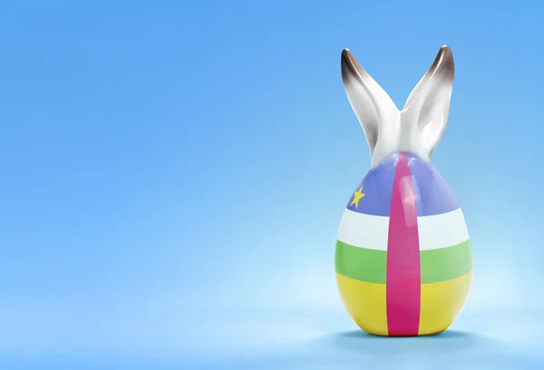 Colorful cute easter egg and the flag of Central African Republi — Φωτογραφία Αρχείου