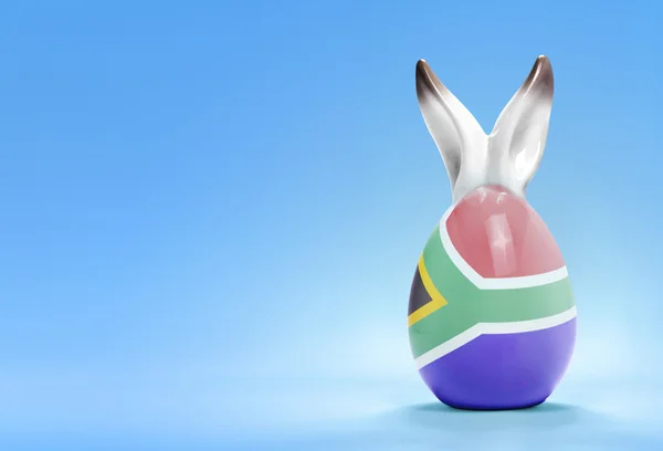 Colorful cute easter egg and the flag of South Africa .(series) — Stockfoto