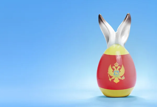 Colorful cute easter egg and the flag of Montenegro .(series) — 스톡 사진