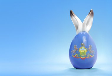 Colorful cute easter egg and the flag of Pennsylvania .(series)