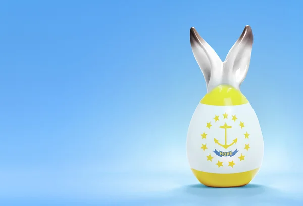 Colorful cute easter egg and the flag of Rhode Island .(series) — Φωτογραφία Αρχείου