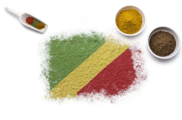 香料形成的刚果，共和国的旗帜。(系列) — 图库照片