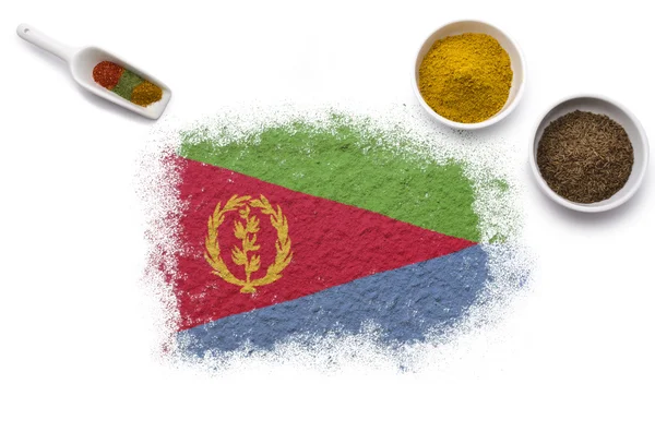 形成的厄立特里亚旗帜的香料。(系列) — 图库照片
