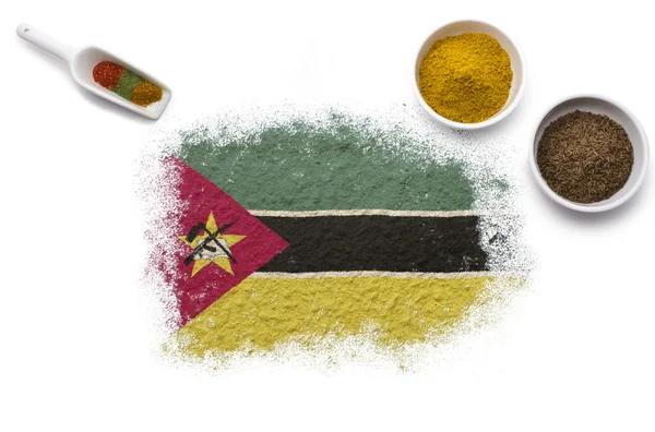 Spezie che formano la bandiera del Mozambico. (serie ) — Foto Stock