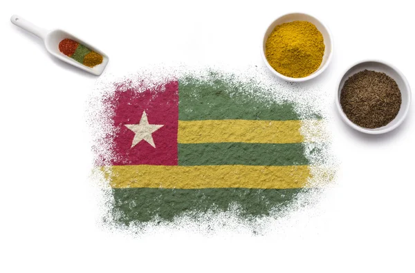 Spezie che formano la bandiera del Togo. (serie ) — Foto Stock