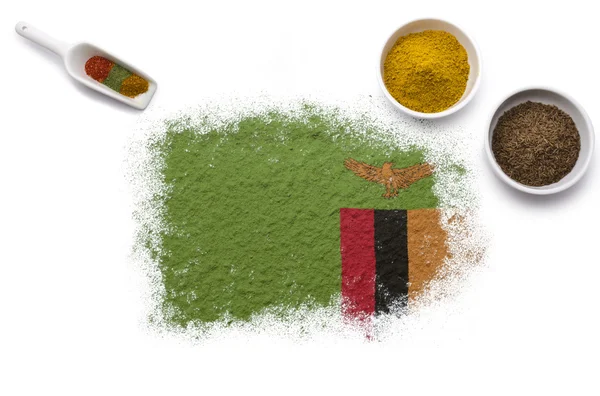 Specerijen vormen de vlag van Zambia. (serie) — Stockfoto