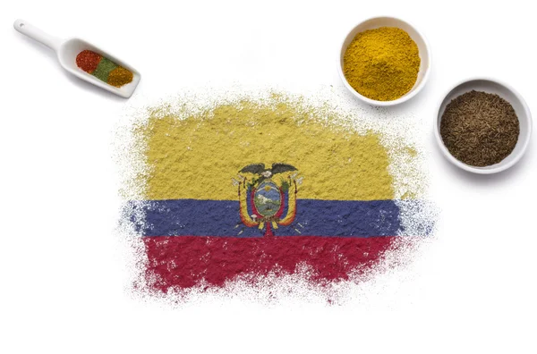 에콰도르의 국기를 형성 하는 향신료 (시리즈) — 스톡 사진