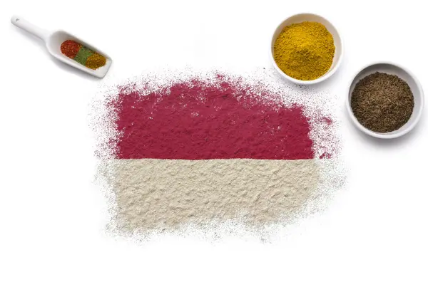 Spices forming the flag of Indonesia.(series) — Stock Photo, Image