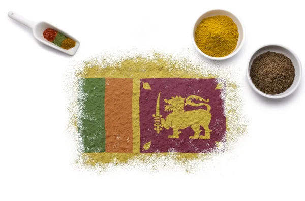 形成的斯里兰卡国旗的香料。(系列) — 图库照片