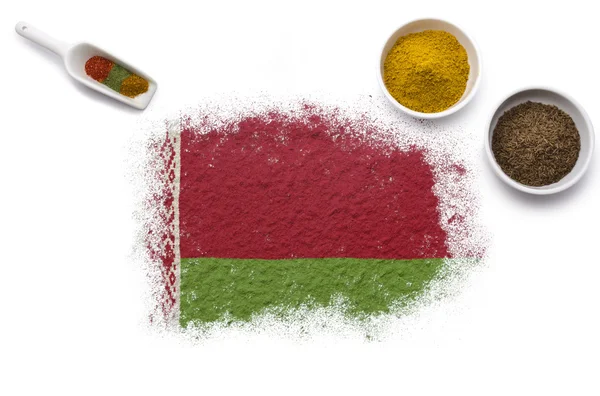 Spices forming the flag of Belarus.(series) — Stock Photo, Image