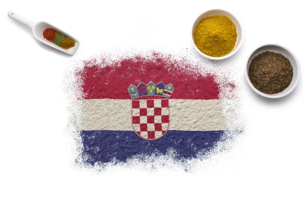 크로아티아의 국기를 형성 하는 향신료 (시리즈) — 스톡 사진