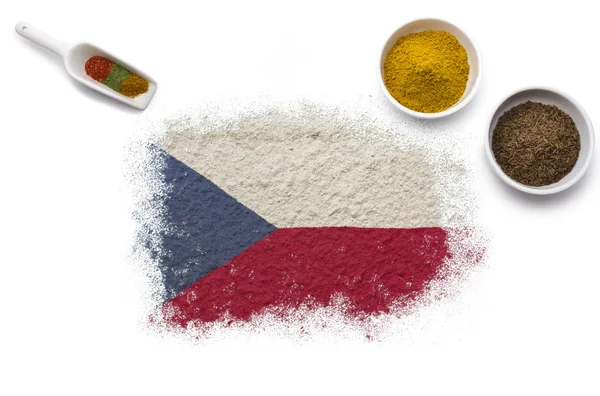 Specerijen vormen de vlag van Tsjechië. (serie) — Stockfoto
