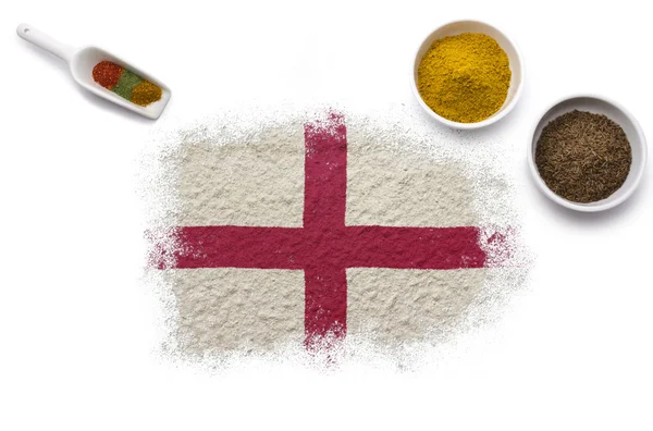 Spices forming the flag of England.(series) — Stock Photo, Image