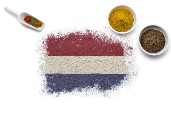 Especias que forman la bandera de Holanda. (serie ) — Foto de Stock