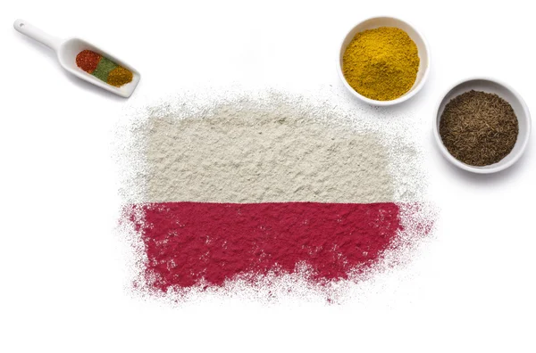 Especias que forman la bandera de Polonia. (serie ) —  Fotos de Stock