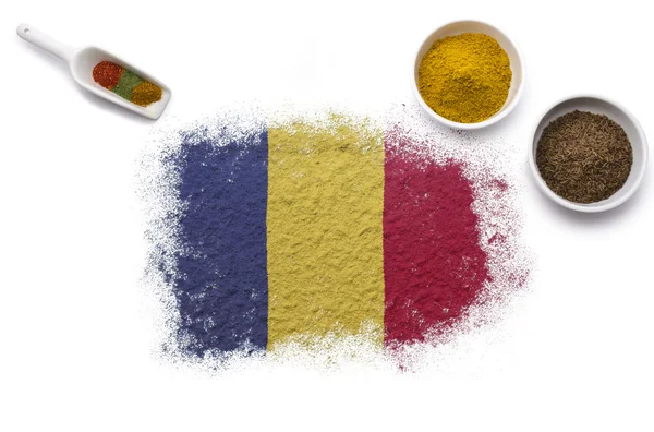 形成的罗马尼亚国旗的香料。(系列) — 图库照片