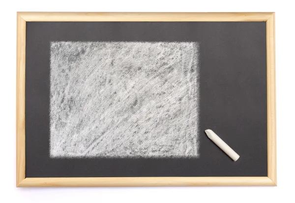 Blackboard with a chalk and the shape of Wyoming drawn onto. (se — Stock Photo, Image