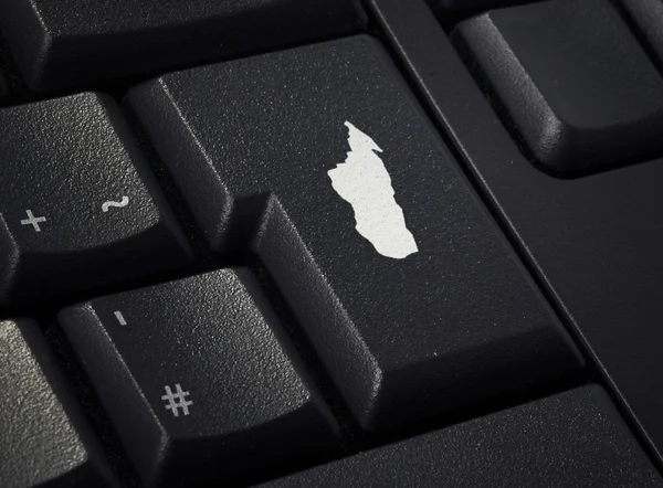 与形状的马达加斯加 return 键的键盘。(系列) — 图库照片