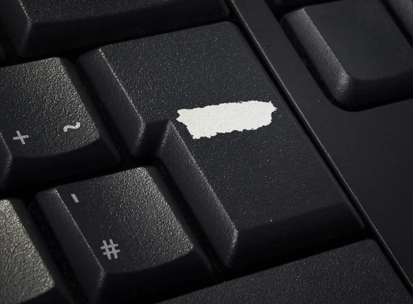 Teclado com chave de retorno na forma de Porto Rico. (série ) — Fotografia de Stock