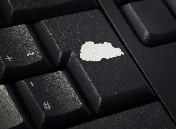 与形状的不丹 return 键的键盘。(系列) — 图库照片