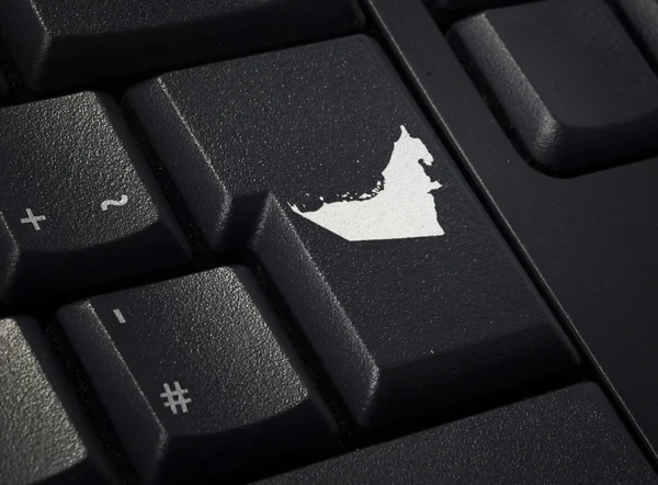 与形状的阿拉伯联合酋长国返回键的键盘。(s — 图库照片