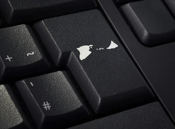 与形状的中途岛的返回键的键盘。(系列) — 图库照片
