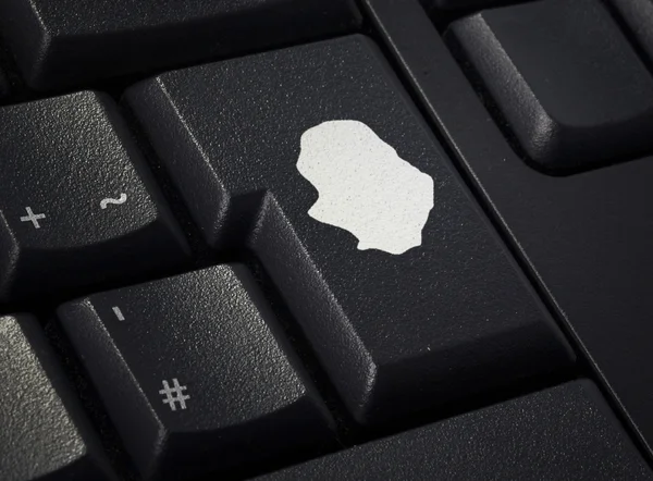 Keyboard with return key in the shape of Niue.(series) — Stockfoto