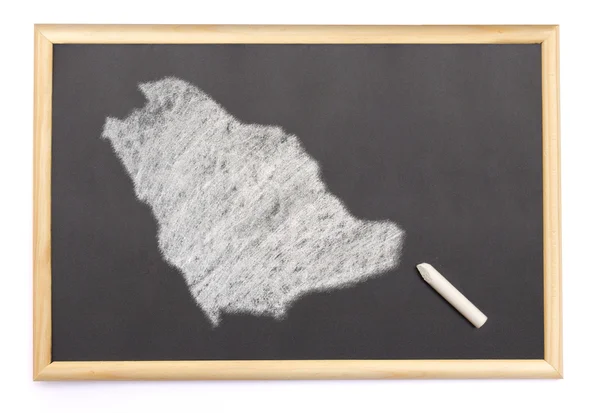 黑板上用粉笔和沙特阿拉伯上绘制的形状 图库图片