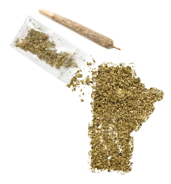 Weed in the shape of Manitoba and a joint.(series) — Stock Photo, Image