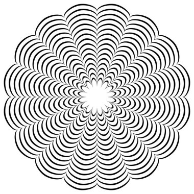 Bir dalga çemberi. Vektör çizimi.