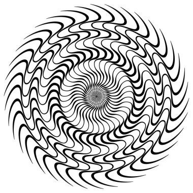 Bir dalga çemberi. Vektör çizimi.