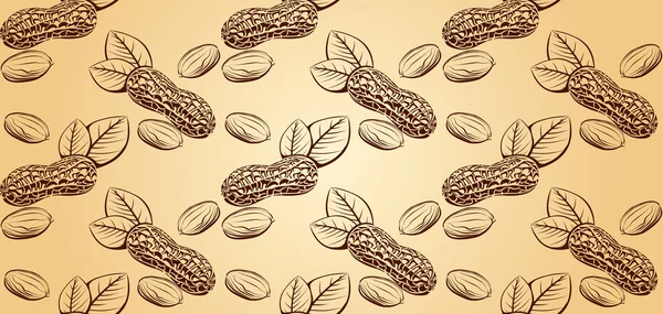 Cacahuetes textura sin costura — Vector de stock