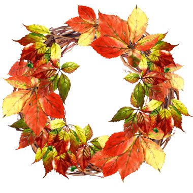 çelenk ile asma yaprağı