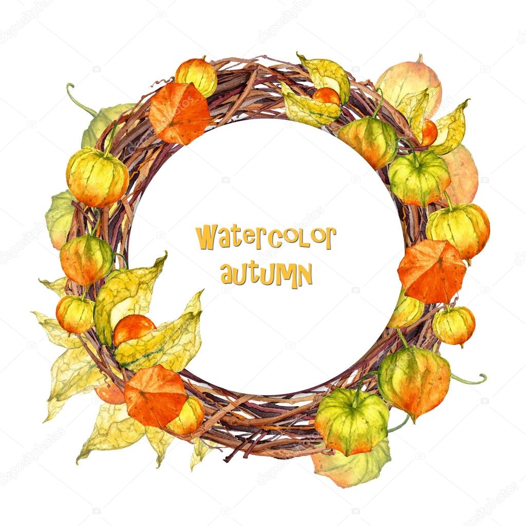 wreath with physalis