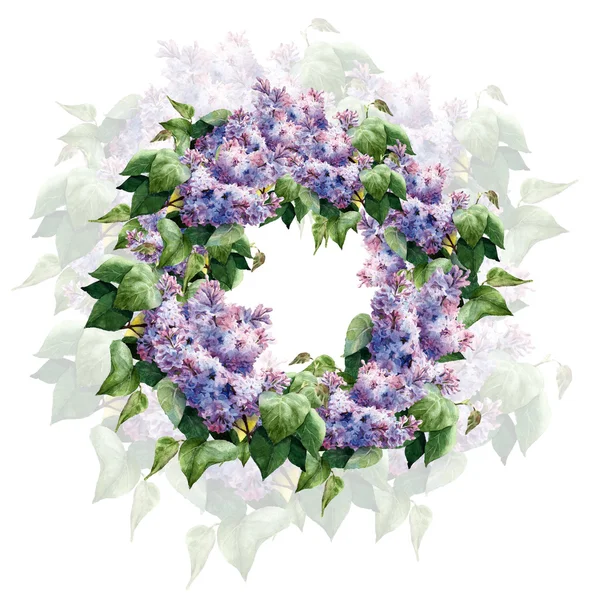 Wreath with lilac — Stock Photo, Image