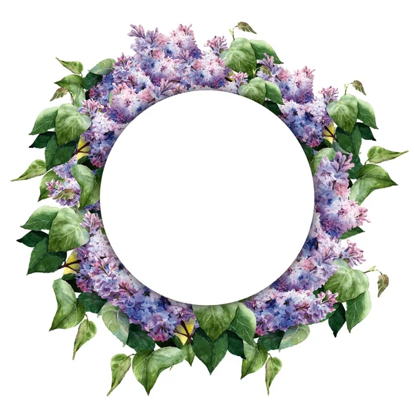 Wreath with lilac — Stock Photo, Image