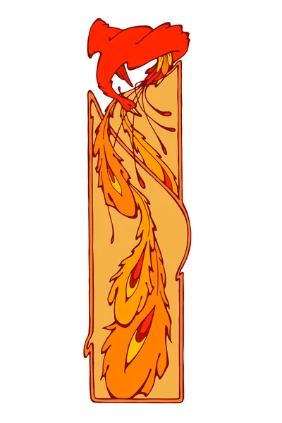 กรอบด้วยนกเพลิง — ภาพเวกเตอร์สต็อก