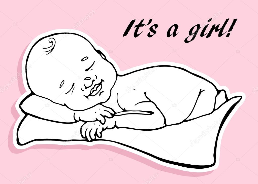 Sleeping Baby Coloring Page Stock Photo C Xaxalerik 98709832