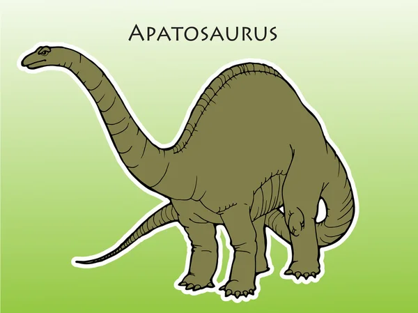 Иллюстрация апатозавра; вид динозавра — стоковый вектор