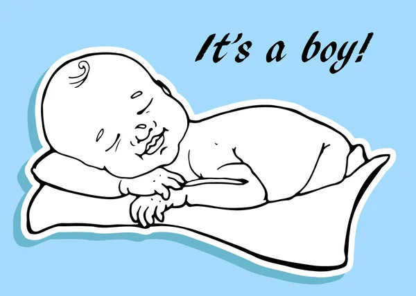 Κοιμάται το μωρό? χρωματισμός σελίδα — Διανυσματικό Αρχείο
