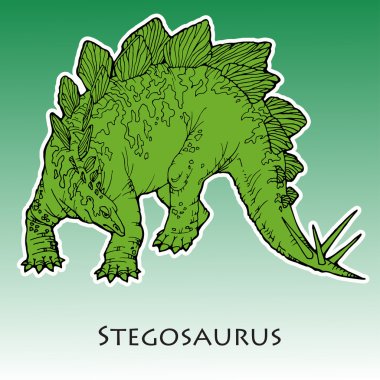 Stegosaurus çizimi;