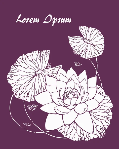 Illustrationen med lotus — Stockfoto