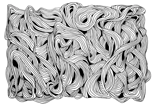 Hand getekende noodle patroon — Stockfoto