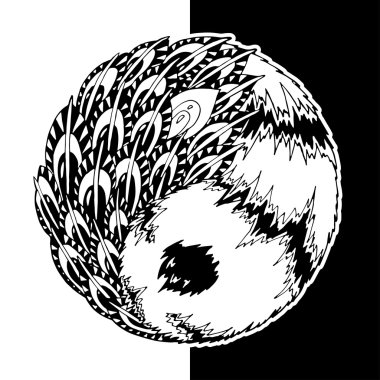 yin yang symbol; clipart