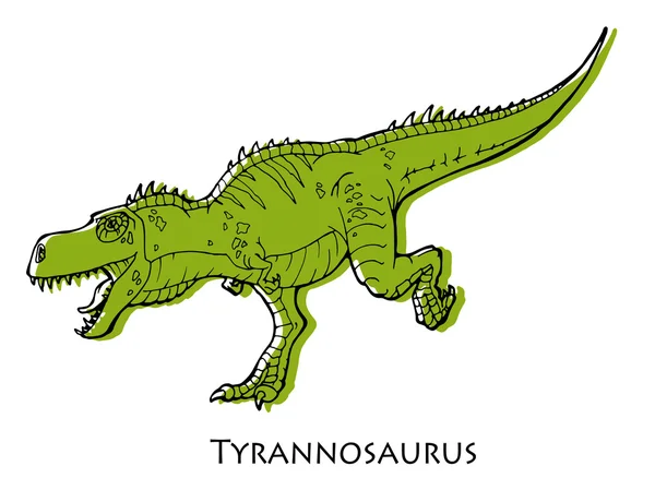 Tyrannosaurus Rex çizimi — Stok Vektör