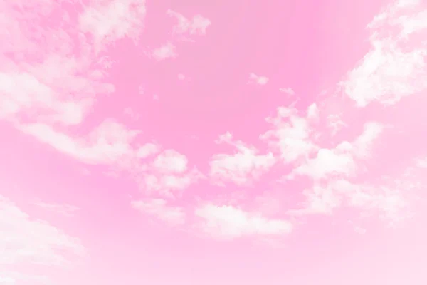 Bílá oblaka v růžové nebe stylu — Stock fotografie