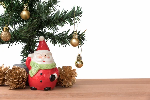 Santa Claus con el árbol de Navidad — Foto de Stock