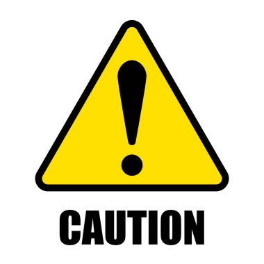 Dikkat için sarı ve siyah simge çizimi