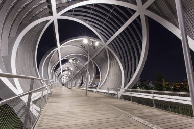 Modern bridge in madrid